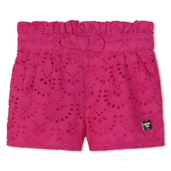Short de cérémonie en coton Fille Rose