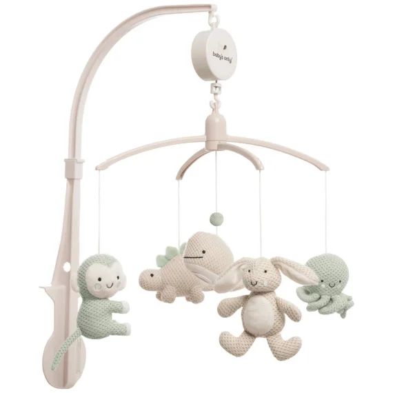Mobile Musical Animals Beige, Vert D&rsquo;eau