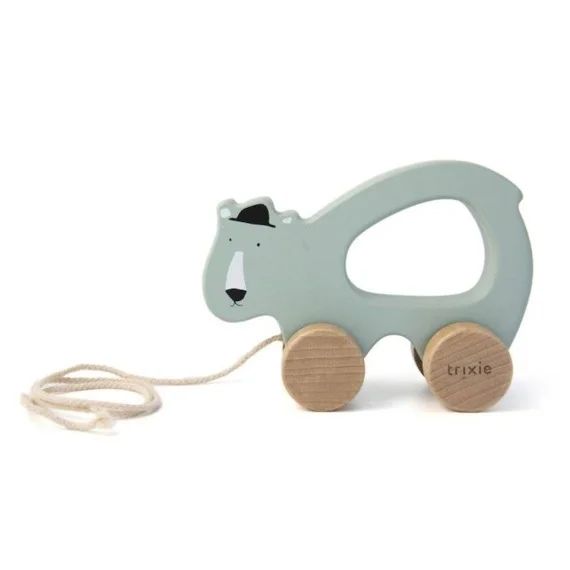 Trixie – Jouet a tirer en bois Pingouin – Mr Polar Bear beige