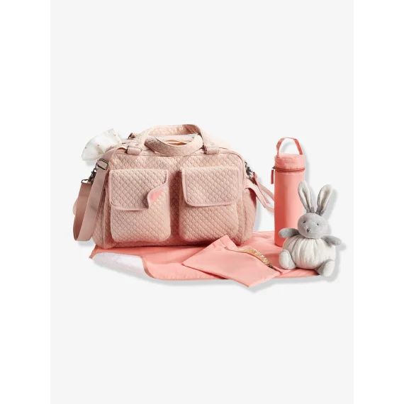 Sac à langer Journée multipoches vertbaudet rose poudré