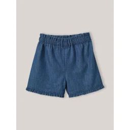 Short En Denim Light Denim Bleu