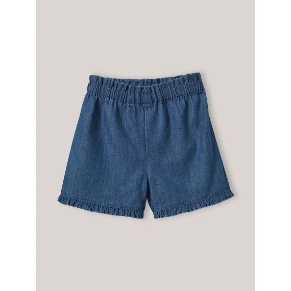 Short En Denim Light Denim Bleu