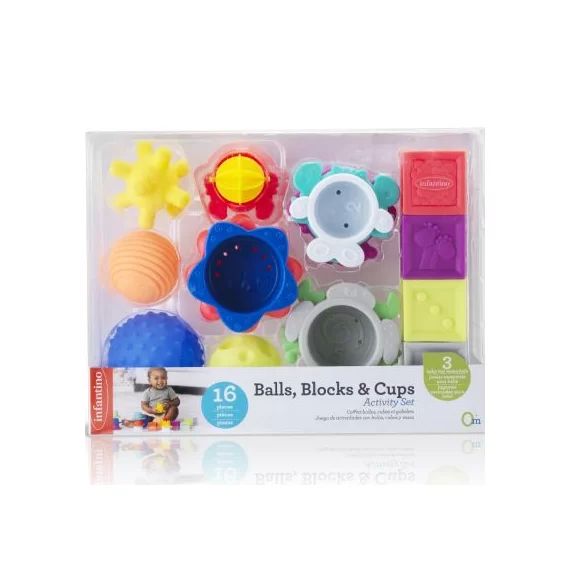 Coffret sensoriel Balls blocks & cups (16 pièces)