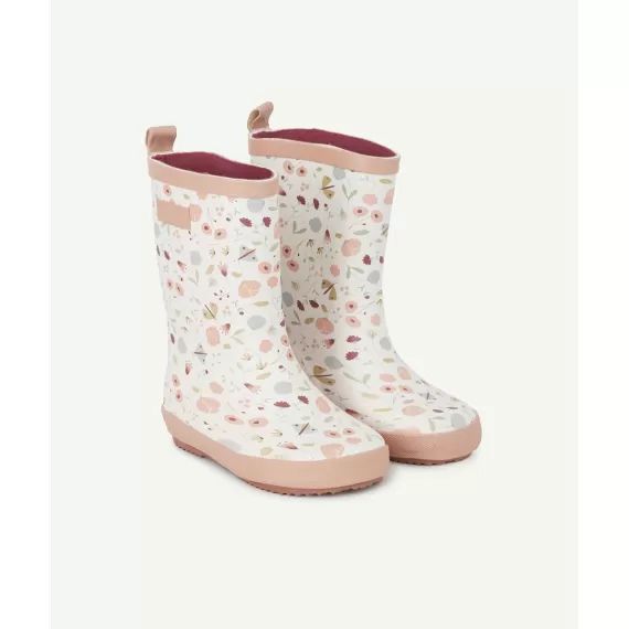 Bottes de pluie bébé fille fleurs et papillons –  – Soldes