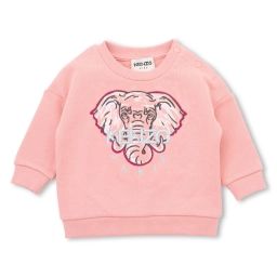 Sweat-shirt en coton brodé Fille Rose
