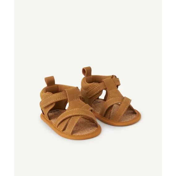 Chaussons style sandales bébé garçon marron –  – Soldes
