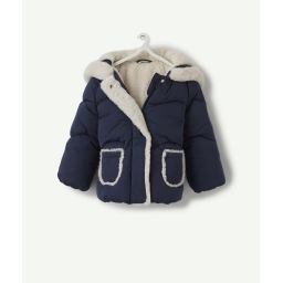 La doudoune bébé fille bleu marine en rembourrage recyclé –  – Soldes