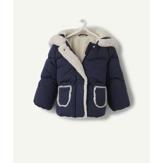 La doudoune bébé fille bleu marine en rembourrage recyclé –  – Soldes