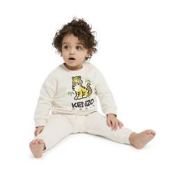 Ensemble de joggingmolletonné Fille Beige