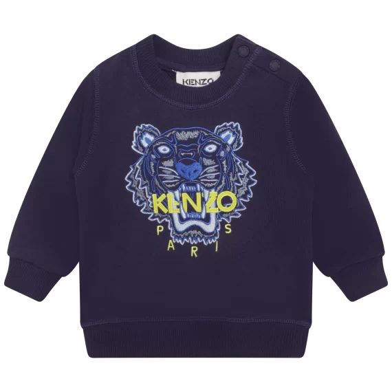 Sweat-shirt en coton Garçon Bleu