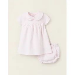 Robe + Bloomer À Rayures Rose Clair
