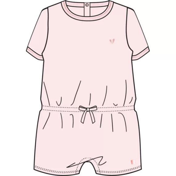 Combi-short en éponge Fille Rose