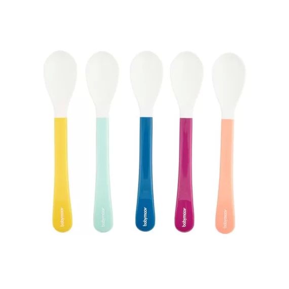Lot de 5 cuillères 2e âge multicolores