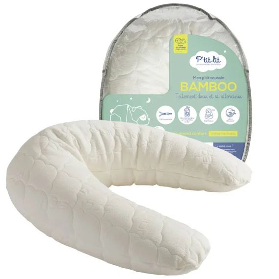 Coussin De Maternité Et D&rsquo;allaitement Bamboo Blanc