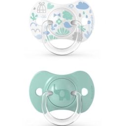 Lot de 2 sucettes symétriques SX PRO vert aigue-marine (6-18 mois)