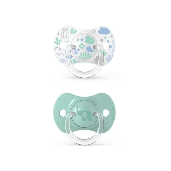 Lot de 2 sucettes symétriques SX PRO vert aigue-marine (6-18 mois)