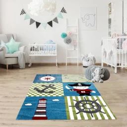Tapis Enfant Tissé Kid Pirate Multicolore