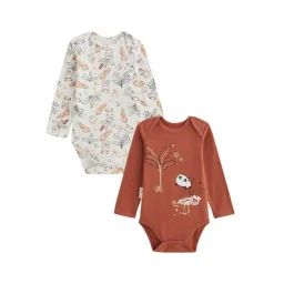 Lot De 2 Bodies Bébé Manches Longues Maloueg Marron