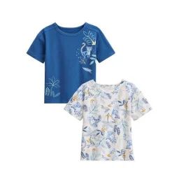 Lot De 2 T-shirts Bébé Manches Courtes Gamboa Bleu