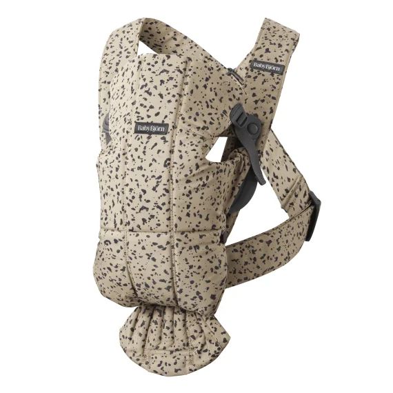 Porte-bébé Mini – Imprimé beige/gris foncé / Tissé