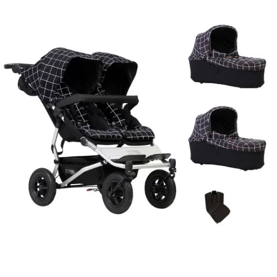 Poussette Double Mountain Buggy Duet V3.2 – Grid + 2 Nacelles Plus