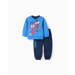 Survêtement En Coton Gratté Spider-man Bleu