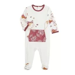 Pyjama bébé en velours Amaya blanc