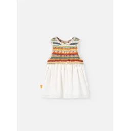 Robe Combinée Sans Manches Blanc