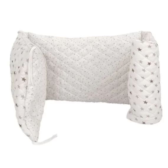 TROIS KILOS SEPT Tour de lit –  100% Coton – Etoiles blanc