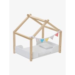 Lit cabane poupon en bois FSC® multicolore