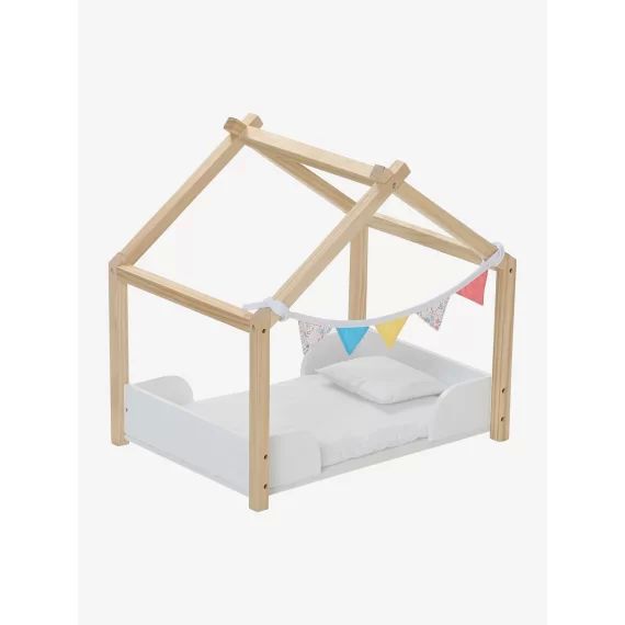 Lit cabane poupon en bois FSC® multicolore