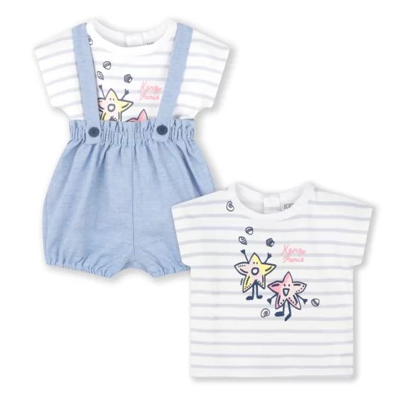 Ensemble bloomer et T-shirt Fille Blanc