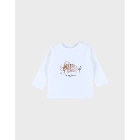 T-shirt En Coton Avec Imprimé Mammouth Blanc
