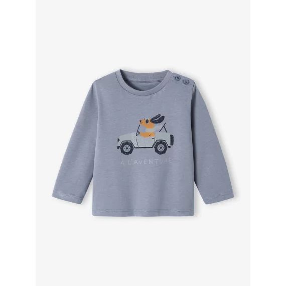 T-shirt fantaisie bébé garçon bleu grisé