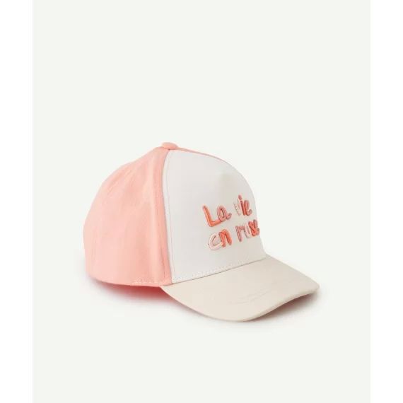 Casquette bébé fille en coton avec message –  – Soldes