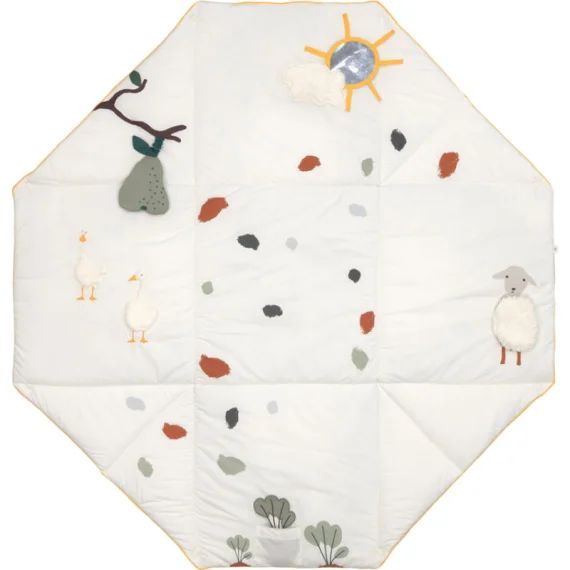 Tapis d´éveil 2 en 1 en coton bio Tiny Farmer (120 x 120 cm)