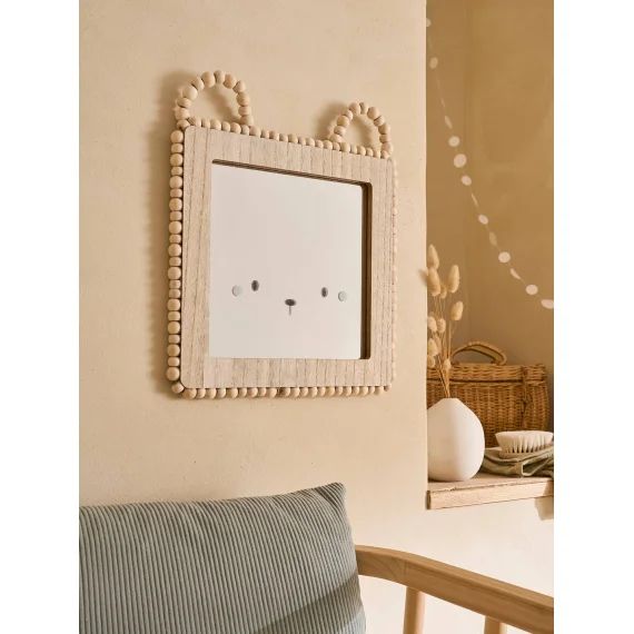 Miroir visage petit ourson HYGGE bois