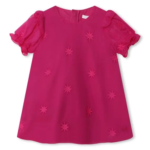 Robe de cérémonie brodée Fille Rose