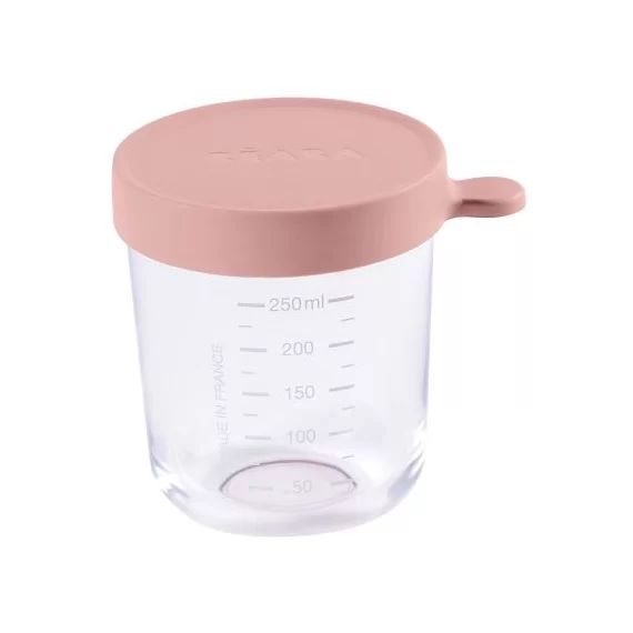 Pot de conservation Portion en verre rose (250 ml)