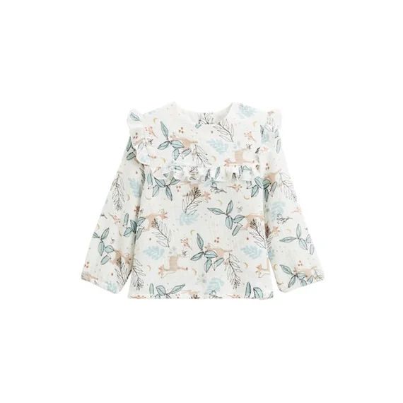 Blouse Bébé En Gaze De Coton Alma Blanc