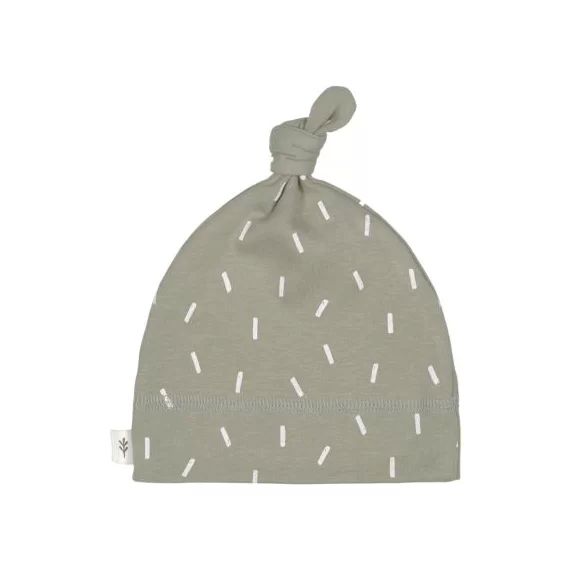 Bonnet en coton bio Cozy Colors Vert olive (0-2 mois)