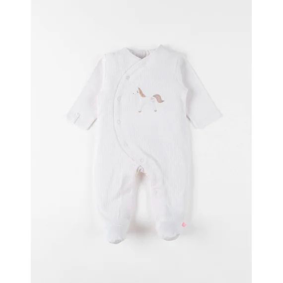 Pyjama Bébé Jersey Fantaisie Ecru