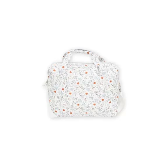Sac À Langer À Imprimé Fantaisie – Blanc