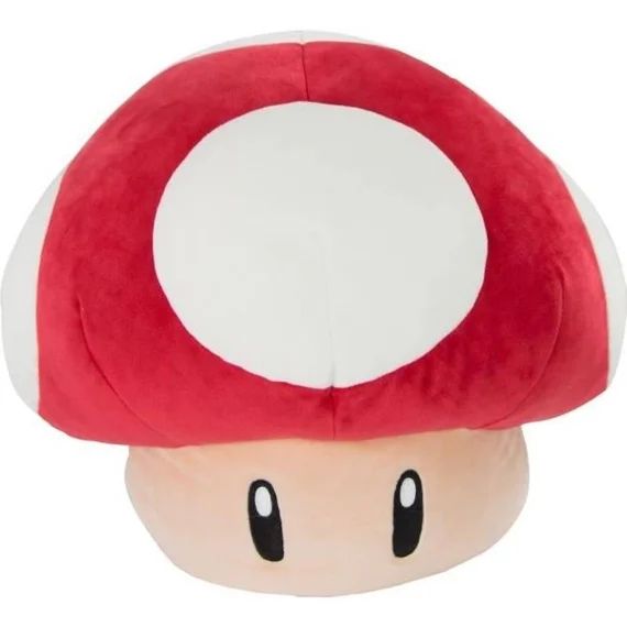 TOMY Mario Kart – Peluche Club Mocchi Mocchi Champignon 30 cm rouge