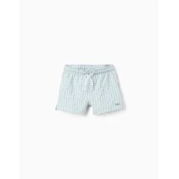 Short De Bain À Carreaux Vichy Brothers & Sisters Bleu Clair