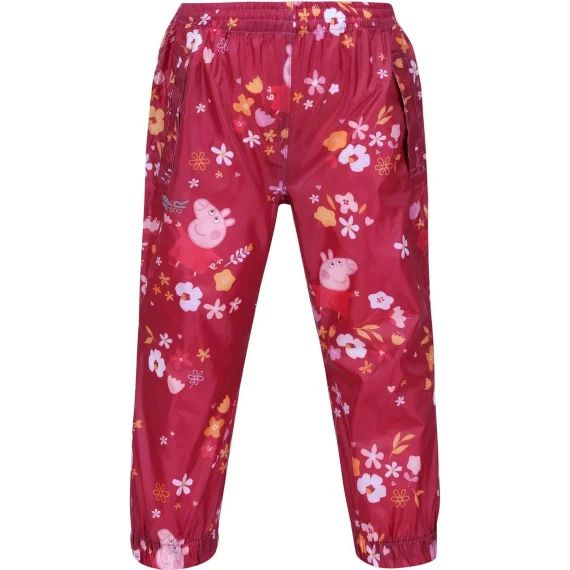 Pantalon Imperméable Polyester Peppa Pig Floral Rose Foncé / Orange