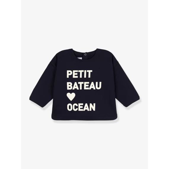 Sweatshirt en coton bio PETIT BATEAU bleu