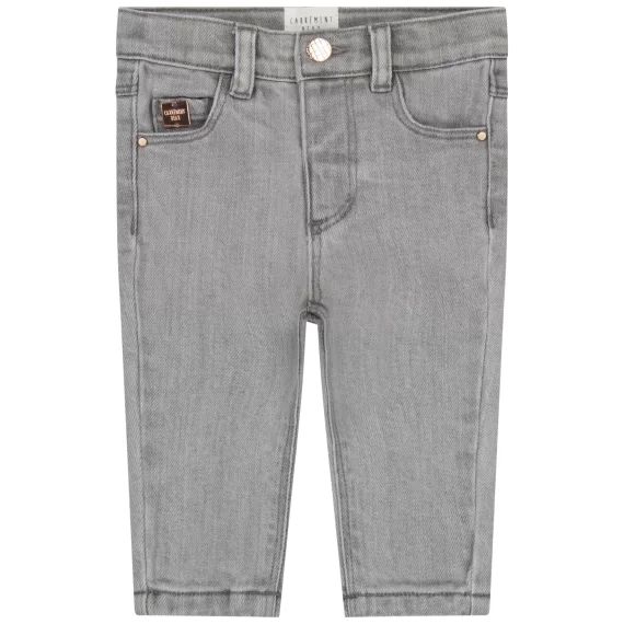 Jean extensible 5 poches Fille Gris