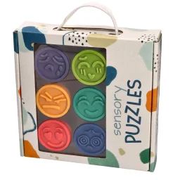 Jouet D&rsquo;éveil Montessori – Puzzles Sensoriels Émotions Multicolore