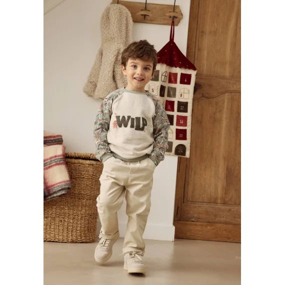 Sweat-shirt Enfant En Molleton Abou Kaki